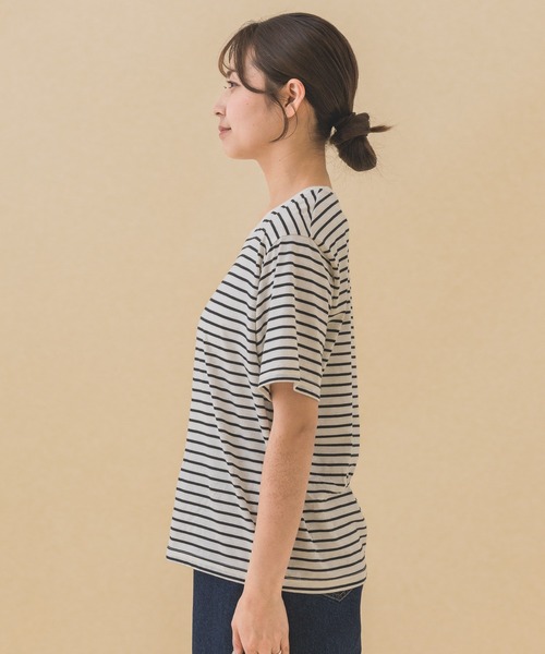 HEART MARKET（ハートマーケット）の「さらっとやわらかT（Tシャツ/カットソー・レディース・ナチュラル/グレイッシュベージュ/ブラック系/ホワイト/ブラック/カーキ/ネイビー/チャコール/イエロー・MEDIUM/LARGE/LL）」の10枚目の写真