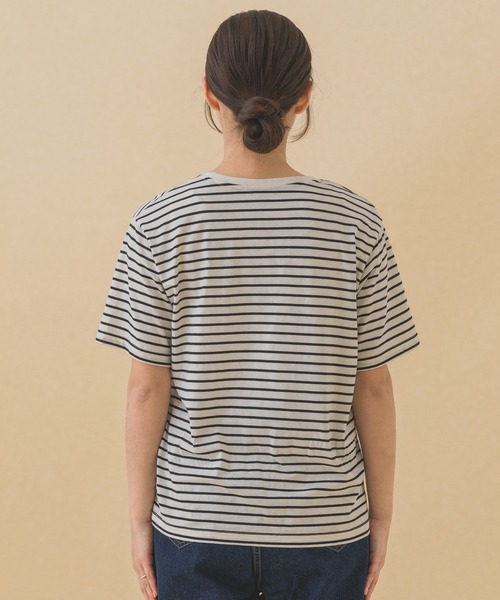 HEART MARKET（ハートマーケット）の「さらっとやわらかT（Tシャツ/カットソー・レディース・ナチュラル/グレイッシュベージュ/ブラック系/ホワイト/ブラック/カーキ/ネイビー/チャコール/イエロー・MEDIUM/LARGE/LL）」の11枚目の写真