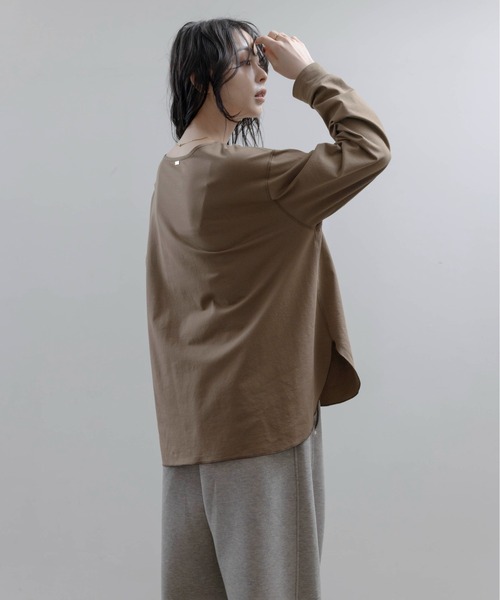 Eimee Law(エイミーロウ)の「エンブロ ロゴジョーゼットプルオーバー(Tシャツ/カットソー・レディース・ブラック/アイボリー/ライトブラウン・FREE)」の10枚目の写真
