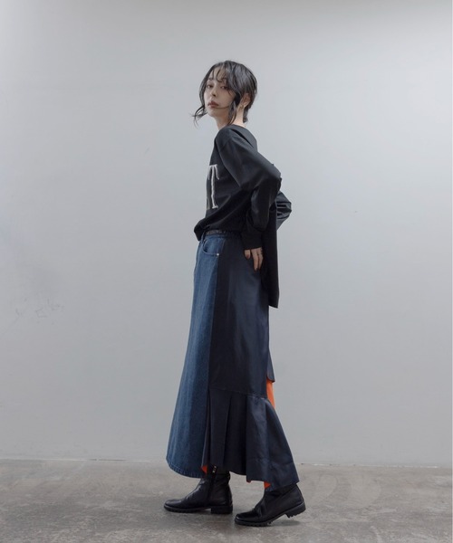 Eimee Law(エイミーロウ)の「エンブロ ロゴジョーゼットプルオーバー(Tシャツ/カットソー・レディース・ブラック/アイボリー/ライトブラウン・FREE)」の21枚目の写真