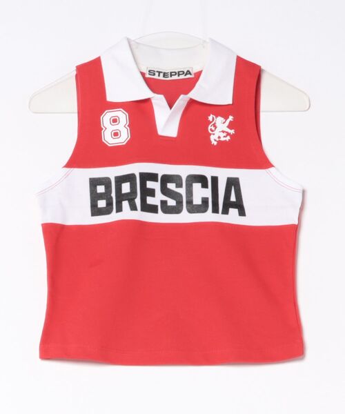 L.H.P(エルエイチピー)の「STEPPA/ステッパ/RUGBY HALTERNECK(ポロシャツ・レディース・レッド/ブラック・F)」の2枚目の写真
