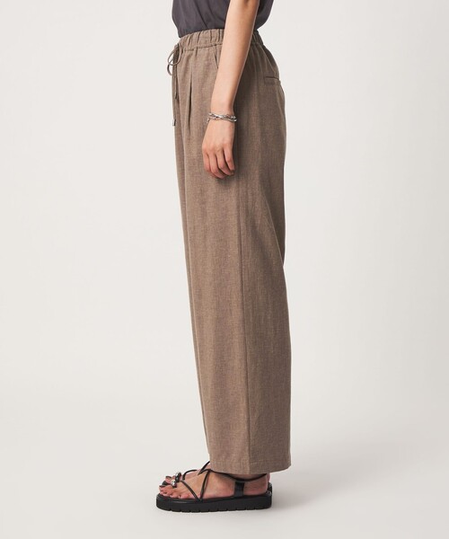 green label relaxing（グリーンレーベルリラクシング）の「［size SHORT/TALLあり］BREEZE LINEN ブリーズリネン ワイド パンツ 2（その他パンツ・レディース・モカ/ブラック/ダークブラウン・TALL/SHORT/42/38/36/34/40）」の4枚目の写真