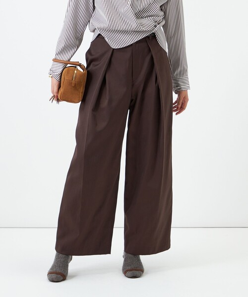 NOLLEY’S（ノーリーズ）の「【一部WEB限定サイズ】ウォッシャブルロビンソンツイルデザインパンツ（その他パンツ・レディース・ブラック/ベージュ/ブラウン・36/39/38）」の2枚目の写真