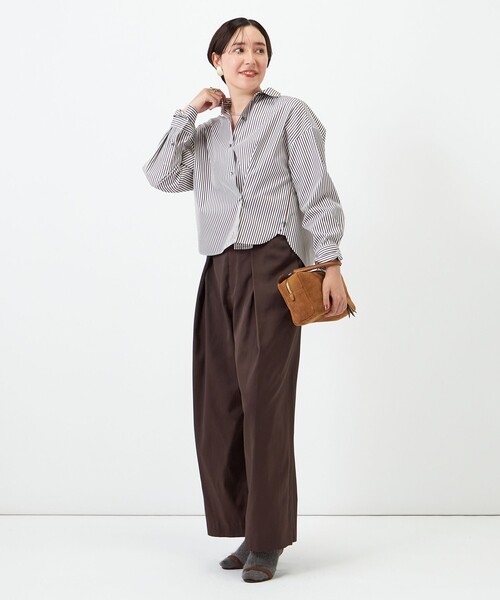 NOLLEY’S（ノーリーズ）の「【一部WEB限定サイズ】ウォッシャブルロビンソンツイルデザインパンツ（その他パンツ・レディース・ブラック/ベージュ/ブラウン・36/39/38）」の19枚目の写真