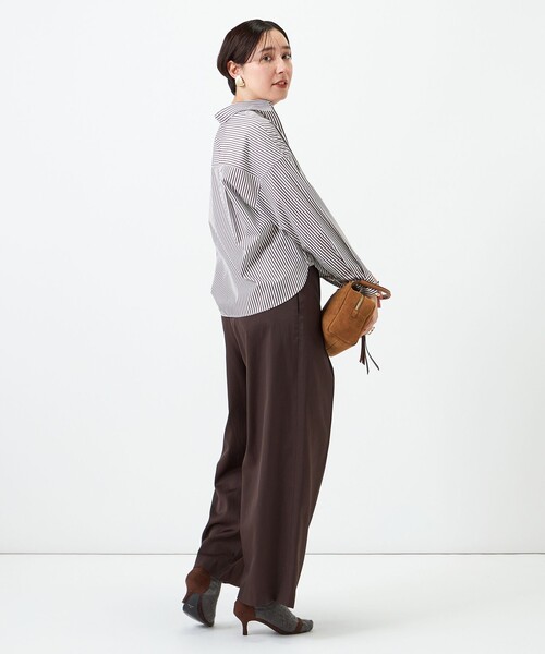 NOLLEY’S（ノーリーズ）の「【一部WEB限定サイズ】ウォッシャブルロビンソンツイルデザインパンツ（その他パンツ・レディース・ブラック/ベージュ/ブラウン・36/39/38）」の22枚目の写真