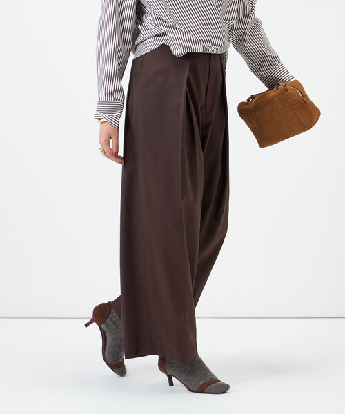 NOLLEY’S（ノーリーズ）の「【一部WEB限定サイズ】ウォッシャブルロビンソンツイルデザインパンツ（その他パンツ・レディース・ブラック/ベージュ/ブラウン・36/39/38）」の5枚目の写真
