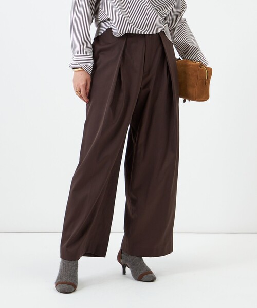 NOLLEY’S（ノーリーズ）の「【一部WEB限定サイズ】ウォッシャブルロビンソンツイルデザインパンツ（その他パンツ・レディース・ブラック/ベージュ/ブラウン・36/39/38）」の6枚目の写真