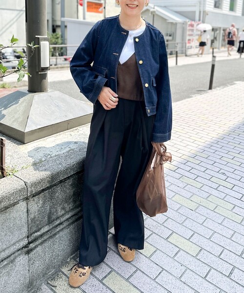 NOLLEY’S（ノーリーズ）の「【一部WEB限定サイズ】ウォッシャブルロビンソンツイルデザインパンツ（その他パンツ・レディース・ブラック/ベージュ/ブラウン・36/39/38）」の10枚目の写真