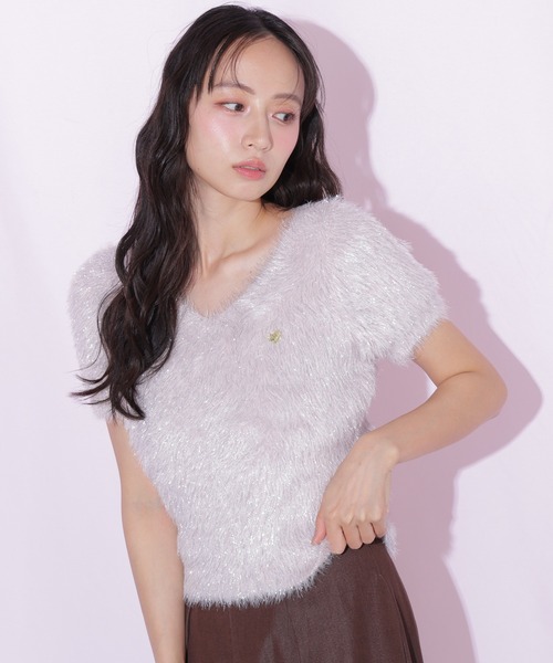 JILL by JILL STUART(ジルバイジルスチュアート)の「フェザーコンパクトニットトップス(ニット/セーター・レディース・ブルー/ピンク/グリーン系その他・FREE)」の8枚目の写真