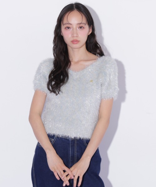JILL by JILL STUART(ジルバイジルスチュアート)の「フェザーコンパクトニットトップス(ニット/セーター・レディース・ブルー/ピンク/グリーン系その他・FREE)」の18枚目の写真