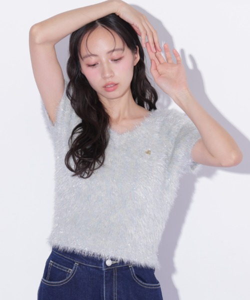 JILL by JILL STUART(ジルバイジルスチュアート)の「フェザーコンパクトニットトップス(ニット/セーター・レディース・ブルー/ピンク/グリーン系その他・FREE)」の20枚目の写真