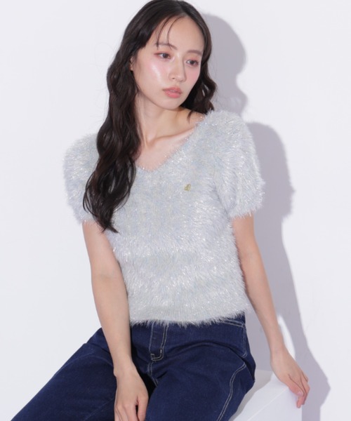 JILL by JILL STUART(ジルバイジルスチュアート)の「フェザーコンパクトニットトップス(ニット/セーター・レディース・ブルー/ピンク/グリーン系その他・FREE)」の15枚目の写真