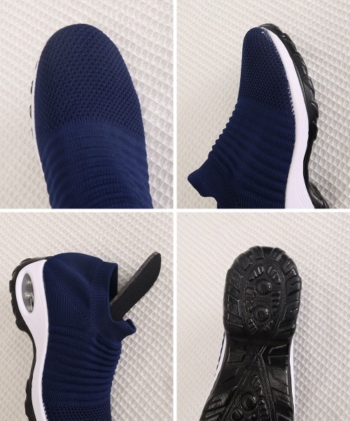 Miniministore（ミニミニストア）の「ローカットスニーカー軽量ニットスリッポン（スニーカー・レディース・ブラック/モカ/ホワイト×ブラック/ホワイト/ネイビー/ブラック×グレー・23.0cm/24.0cm/23.5cm/22.5cm/24.5cm）」の10枚目の写真