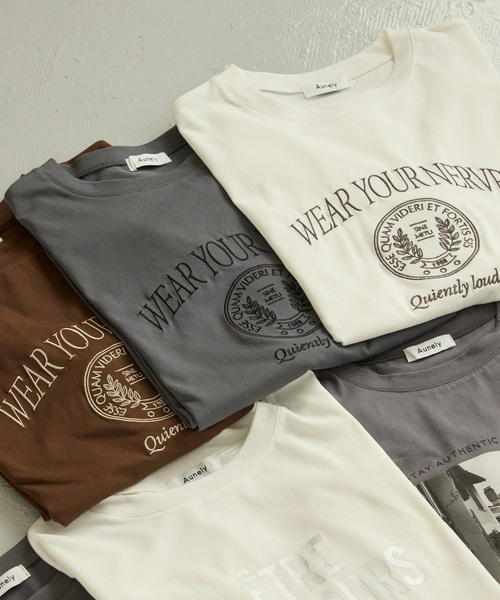 Aunely(オーネリー)の「【Aunely】アーバンニュアンス アソートグラフィック フォト長袖Tシャツ<YOSOOIシリーズ>(Tシャツ/カットソー・レディース・ホワイト系/ホワイト系2/ホワイト系3/グレー系2/グレー系/グレー系3/ブラウン系・M/L)」の8枚目の写真