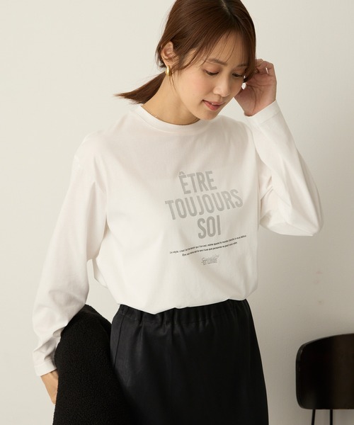 Aunely(オーネリー)の「【Aunely】アーバンニュアンス アソートグラフィック フォト長袖Tシャツ<YOSOOIシリーズ>(Tシャツ/カットソー・レディース・ホワイト系/ホワイト系2/ホワイト系3/グレー系2/グレー系/グレー系3/ブラウン系・M/L)」の11枚目の写真