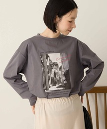 【Aunely】アーバンニュアンス アソートグラフィック フォト長袖Tシャツ<YOSOOIシリーズ>