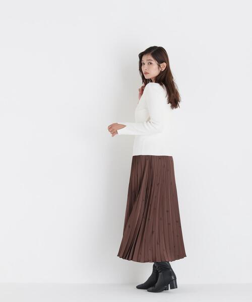 NATURAL BEAUTY BASIC(ナチュラルビューティーベーシック)の「ドレープネックリブニット(ニット/セーター・レディース・ピンク/オフホワイト/ブラック・フリ-)」の16枚目の写真