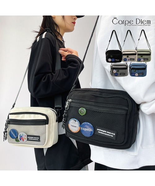 Carpe Diem(カルペディエム)の「メッシュポケット スクエアショルダーバッグ(ショルダーバッグ・レディース・オフホワイト/ブラック/ブルー/グリーン/グレー・FREE)」の6枚目の写真