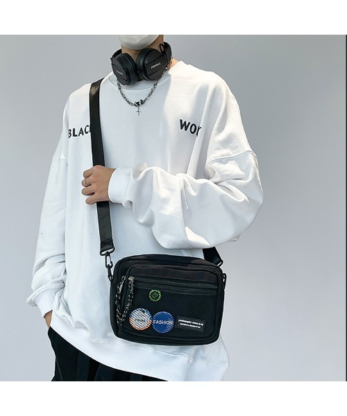 Carpe Diem(カルペディエム)の「メッシュポケット スクエアショルダーバッグ(ショルダーバッグ・レディース・オフホワイト/ブラック/ブルー/グリーン/グレー・FREE)」の15枚目の写真