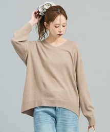 リッチニットVネックオーバーサイズプルオーバー【西山茉希様着用】