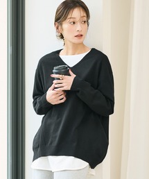 リッチニットVネックオーバーサイズプルオーバー【西山茉希様着用】
