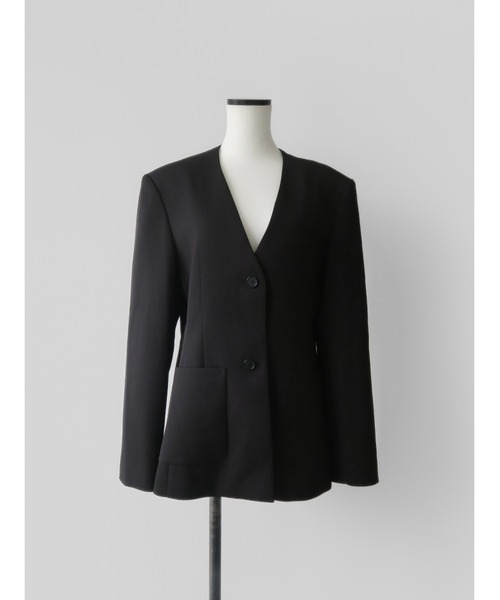 NOWNS（ナウンス）の「Noe | Soft scarf jacket set（ノーカラージャケット・レディース・アイボリー/ブラック・FREE）」の19枚目の写真