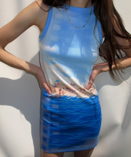 CENTAUR.KR（セントール）の「ON THE BEACH DRESS_SKY BLUE（ワンピース・レディース・その他・FREE）」の4枚目の写真