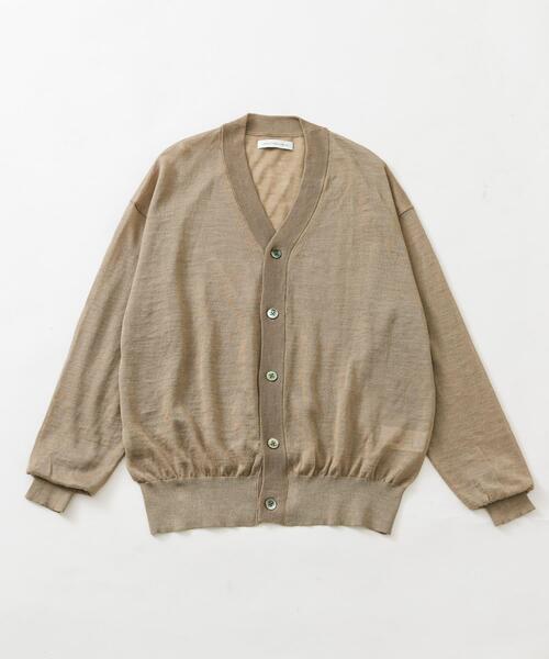 URBAN RESEARCH（アーバンリサーチ）の「RAMIE SHEER CARDIGAN（ニット/セーター・メンズ・ブルー系その他/ネイビー/カーキ/モカ・LARGE/MEDIUM）」の2枚目の写真
