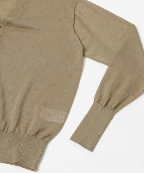 URBAN RESEARCH（アーバンリサーチ）の「RAMIE SHEER CARDIGAN（ニット/セーター・メンズ・ブルー系その他/ネイビー/カーキ/モカ・LARGE/MEDIUM）」の6枚目の写真