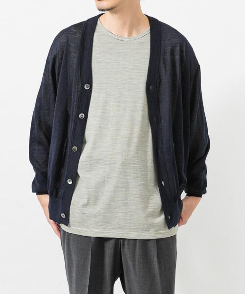 URBAN RESEARCH（アーバンリサーチ）の「RAMIE SHEER CARDIGAN（ニット/セーター・メンズ・ブルー系その他/ネイビー/カーキ/モカ・LARGE/MEDIUM）」の18枚目の写真