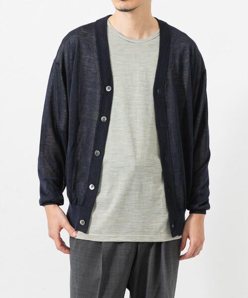 URBAN RESEARCH（アーバンリサーチ）の「RAMIE SHEER CARDIGAN（ニット/セーター・メンズ・ブルー系その他/ネイビー/カーキ/モカ・LARGE/MEDIUM）」の19枚目の写真