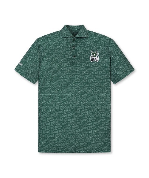 WAAC(ワック)の「MEN ウェーブロゴポロシャツ(シャツ/ブラウス・メンズ・グリーン/ネイビー・SMALL/X-LARGE)」の1枚目の写真
