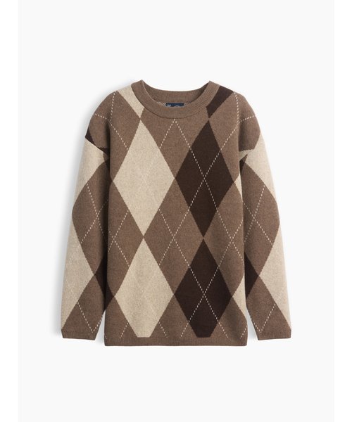 GAP(ギャップ)の「CashSoft カシミヤタッチ オーバーサイズ アーガイルセーター(ニット/セーター・レディース・その他・XS/S/M/L/XXS/XL)」の4枚目の写真