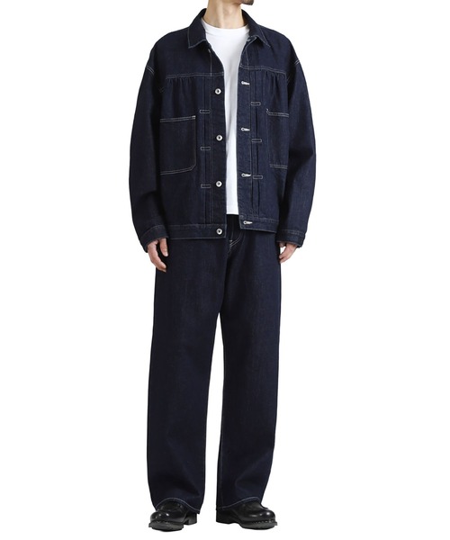 PORTER CLASSIC（ポータークラシック）の「Porter Classic / ポータークラシック：STEINBECK DENIM PANTS：PC-005-3835[COR]（デニムパンツ・メンズ・ダークネイビー・M/L）」の8枚目の写真