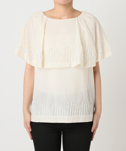JOURNAL STANDARD(ジャーナルスタンダード)の「【SALLY VINTAGE × JOURNAL STANDARD】SALLY ORGANDY BLOUSE(シャツ/ブラウス・レディース・ブラック/アイボリー・FREE)」の9枚目の写真
