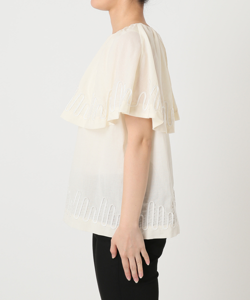 JOURNAL STANDARD(ジャーナルスタンダード)の「【SALLY VINTAGE × JOURNAL STANDARD】SALLY ORGANDY BLOUSE(シャツ/ブラウス・レディース・ブラック/アイボリー・FREE)」の10枚目の写真