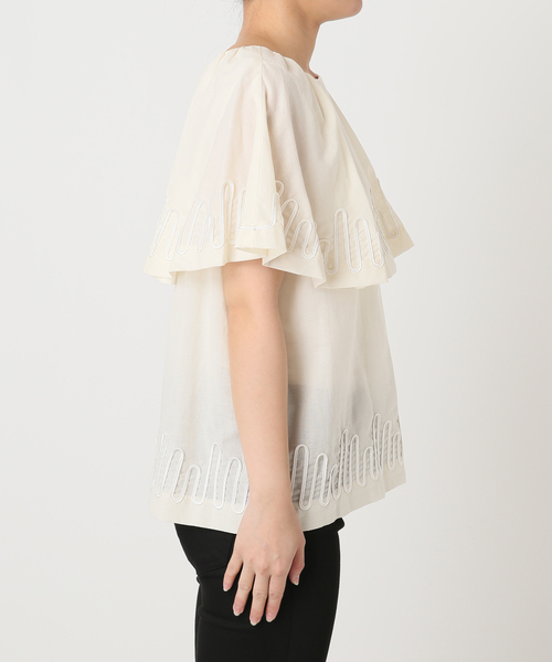 JOURNAL STANDARD(ジャーナルスタンダード)の「【SALLY VINTAGE × JOURNAL STANDARD】SALLY ORGANDY BLOUSE(シャツ/ブラウス・レディース・ブラック/アイボリー・FREE)」の12枚目の写真