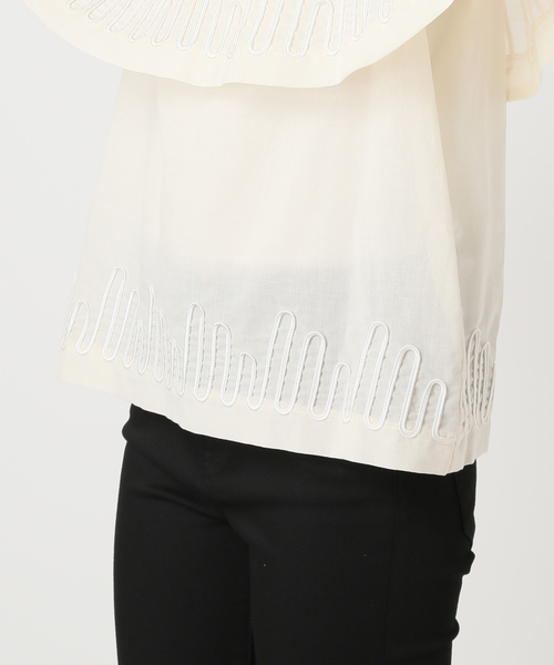 JOURNAL STANDARD(ジャーナルスタンダード)の「【SALLY VINTAGE × JOURNAL STANDARD】SALLY ORGANDY BLOUSE(シャツ/ブラウス・レディース・ブラック/アイボリー・FREE)」の14枚目の写真