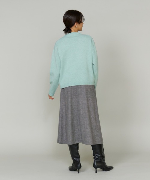 LE SOUK(ルスーク)の「ヘリンボーンミディ丈Aラインスカート(スカート・レディース・パープル/ブラック・11号/9号)」の19枚目の写真