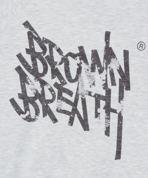 BROWNBREATH(ブラウンブレス)の「Wタグ ラグラン クルーネック(スウェット・レディース・ライトグレー/ブラック・MEDIUM/SMALL)」の7枚目の写真
