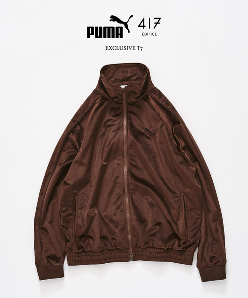 417 EDIFICE(フォーワンセブンエディフィス)の「【PUMA / プーマ】417 / SLOBE別注 T7 トラックジャケット(その他アウター・メンズ・ブラウン/チャコールグレー・MEDIUM/X-LARGE/LARGE)」の4枚目の写真