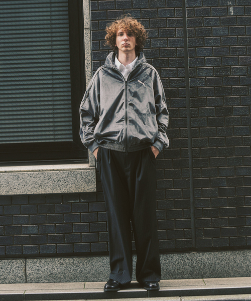 417 EDIFICE(フォーワンセブンエディフィス)の「【PUMA / プーマ】417 / SLOBE別注 T7 トラックジャケット(その他アウター・メンズ・ブラウン/チャコールグレー・MEDIUM/X-LARGE/LARGE)」の6枚目の写真