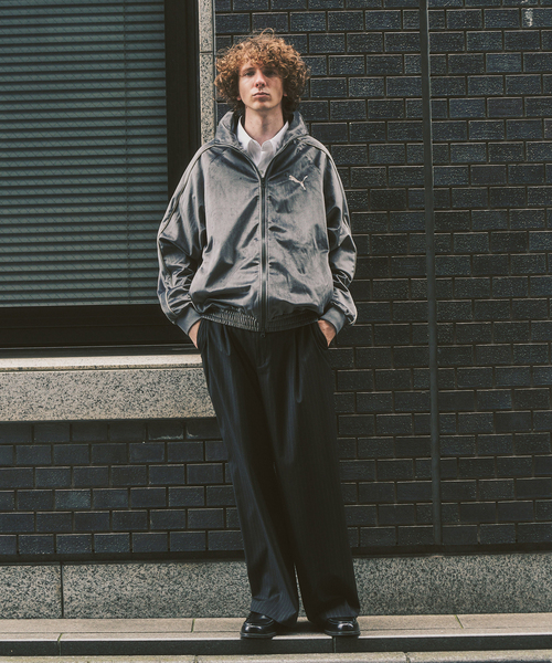 417 EDIFICE(フォーワンセブンエディフィス)の「【PUMA / プーマ】417 / SLOBE別注 T7 トラックジャケット(その他アウター・メンズ・ブラウン/チャコールグレー・MEDIUM/X-LARGE/LARGE)」の10枚目の写真