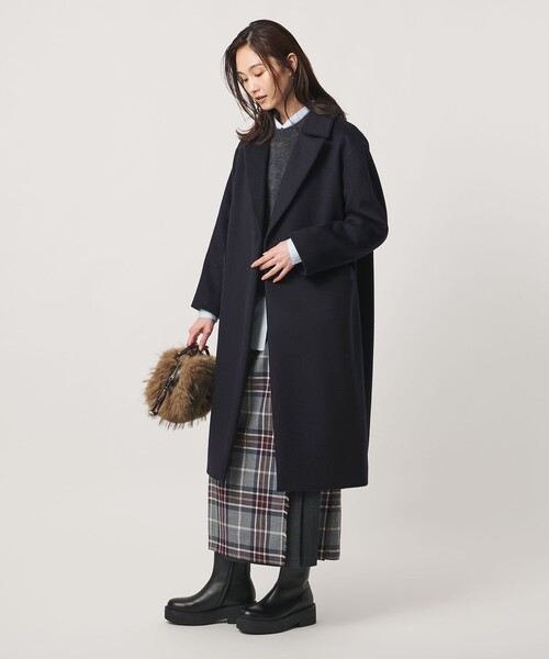 UNITED ARROWS(ユナイテッドアローズ)の「テーラード コート(その他アウター・レディース・オフホワイト/ネイビー/モカ・38/34/36)」の3枚目の写真