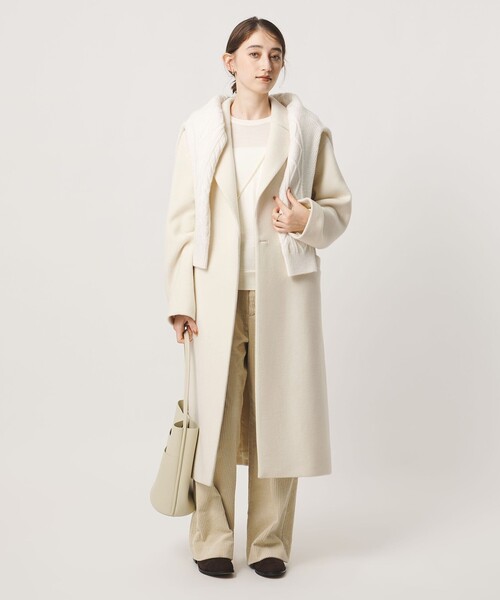 UNITED ARROWS(ユナイテッドアローズ)の「テーラード コート(その他アウター・レディース・オフホワイト/ネイビー/モカ・38/34/36)」の9枚目の写真
