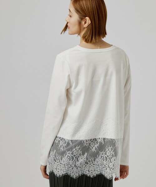 grove（グローブ）の「【レイヤードにも◎】裾レースドッキングカットソー（Tシャツ/カットソー・レディース・オフホワイト/グレー/ブラック・03/02）」の19枚目の写真