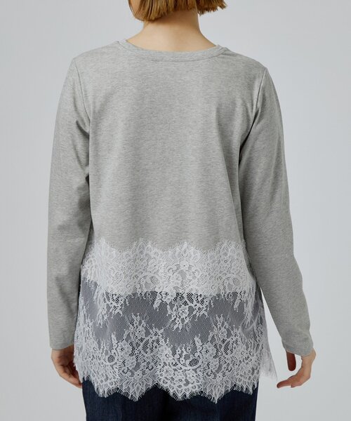 grove（グローブ）の「【レイヤードにも◎】裾レースドッキングカットソー（Tシャツ/カットソー・レディース・オフホワイト/グレー/ブラック・03/02）」の17枚目の写真