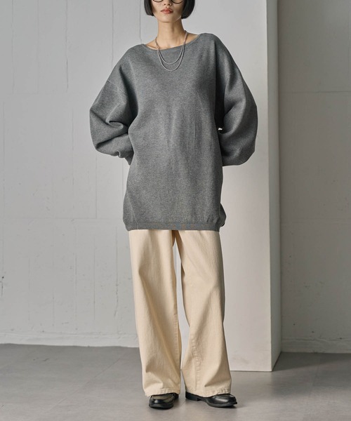 for/c(フォーシー)の「スポンディッシュニットチュニック【サスティナブル】(ニット/セーター・レディース・ブラック/チャコール/レッド・M/L)」の16枚目の写真