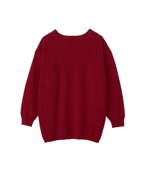 for/c(フォーシー)の「スポンディッシュニットチュニック【サスティナブル】(ニット/セーター・レディース・ブラック/チャコール/レッド・M/L)」の9枚目の写真