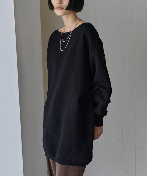 for/c(フォーシー)の「スポンディッシュニットチュニック【サスティナブル】(ニット/セーター・レディース・ブラック/チャコール/レッド・M/L)」の22枚目の写真